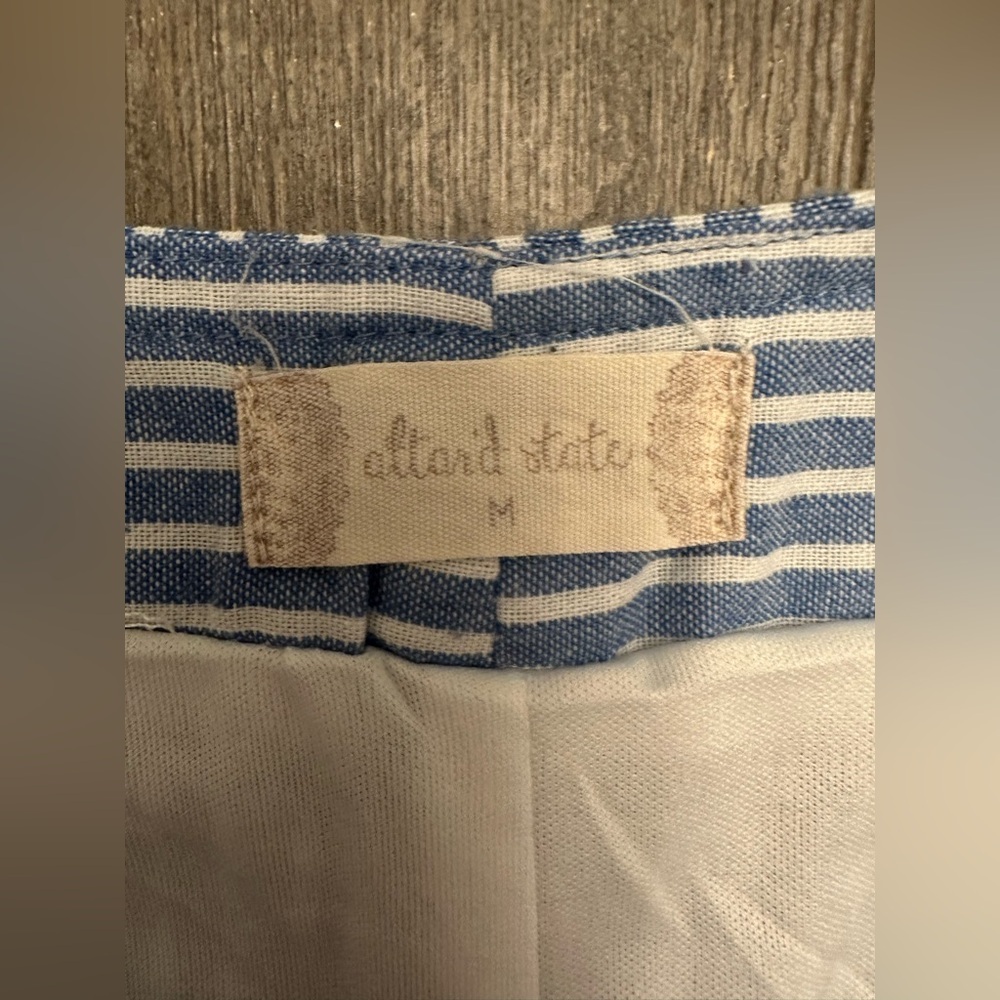 Altar'd State Navy and White Buttoned Mini Skirt - Picture 2 of 5